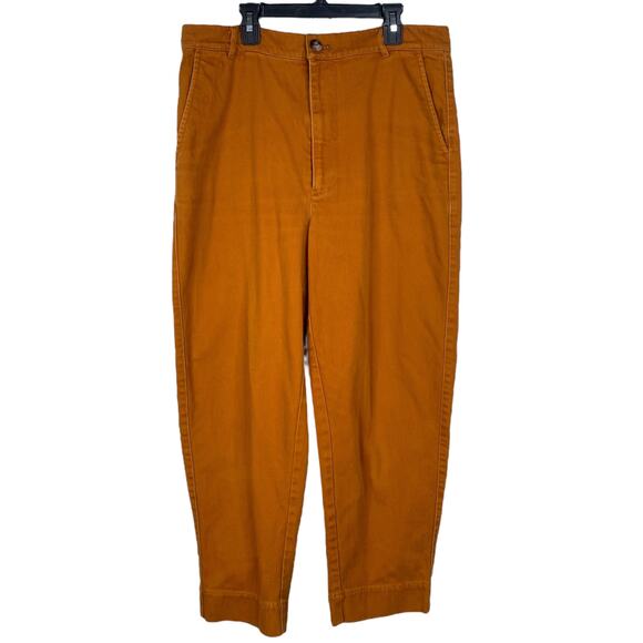 Madewell Burnt Orange High Rise Tapered Pants Jeans SZ 32 - Picture 4 of 10